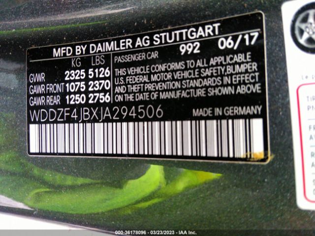 WDDZF4JBXJA294506 Mercedes-Benz E-class E 300