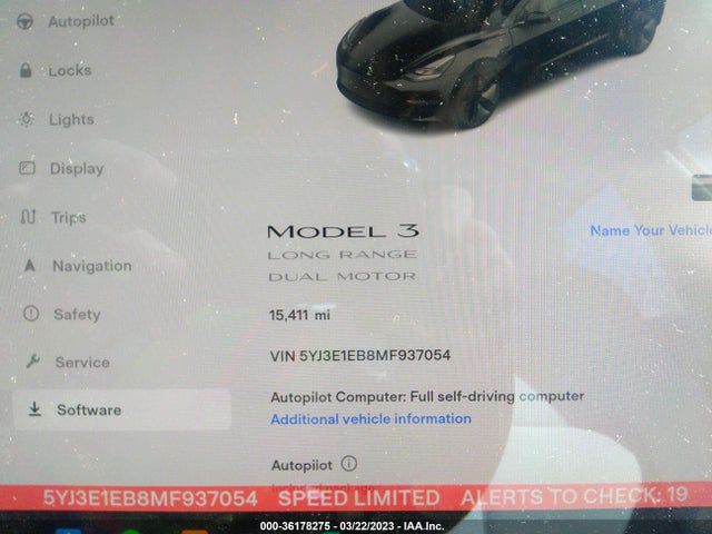 Tesla Model 3 Long Range 2021 5YJ3E1EB8MF937054 Image 9