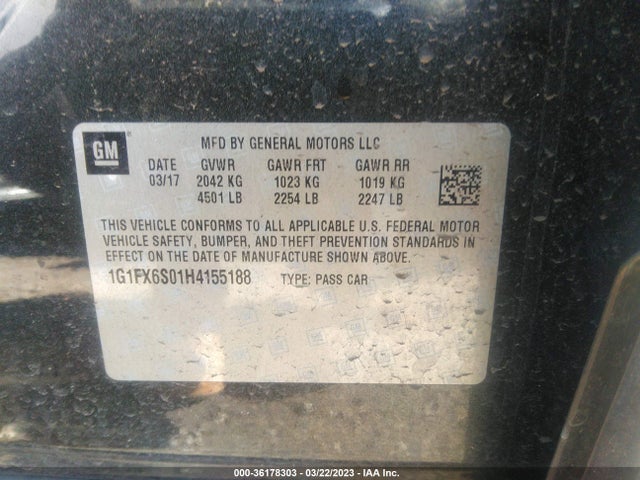 Chevrolet Bolt Ev Premier 2017 1G1FX6S01H4155188 Image 10