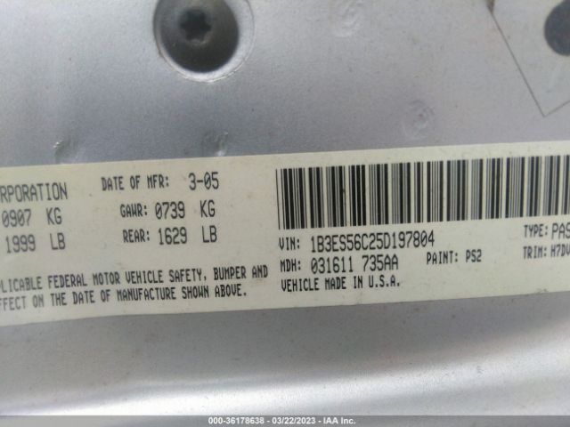 1B3ES56C25D197804 Dodge NEON SXT