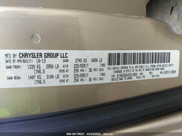 Dodge Grand Caravan Se 2014 2C4RDGBG4ER218891 Image 9