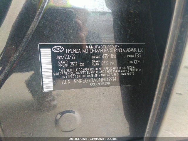 Hyundai SONATA SE 2022 5NPEG4JA0NH149714 Image 10