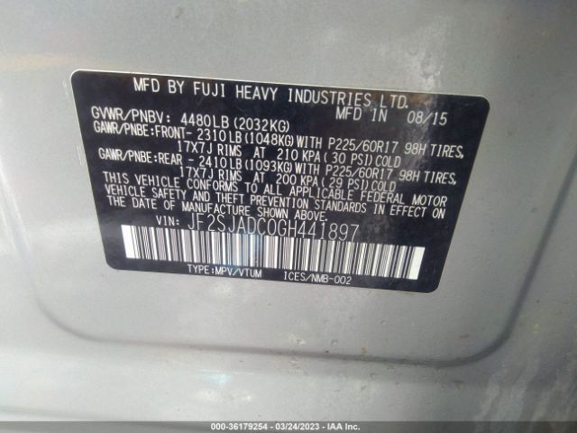 JF2SJADC0GH441897 Subaru Forester 2.5i Premium