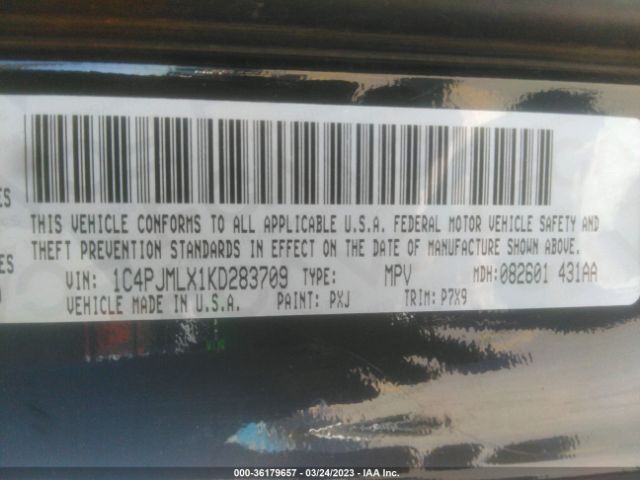 1C4PJMLX1KD283709 Jeep Cherokee Altitude