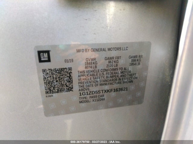 Chevrolet MALIBU LT 2019 1G1ZD5STXKF163621 Image 10