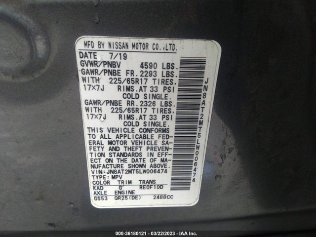 Nissan ROGUE S 2020 JN8AT2MT5LW006474 Image 9