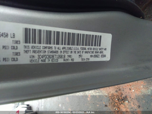 Dodge Journey Sxt 2014 3C4PDCBG9ET126818 Image 9