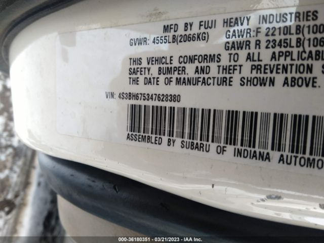 4S3BH675347628380 Subaru Legacy Wagon Outback