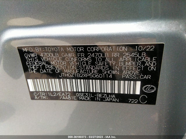 2023 Lexus IS, VIN: JTHGZ1B2XP5060114