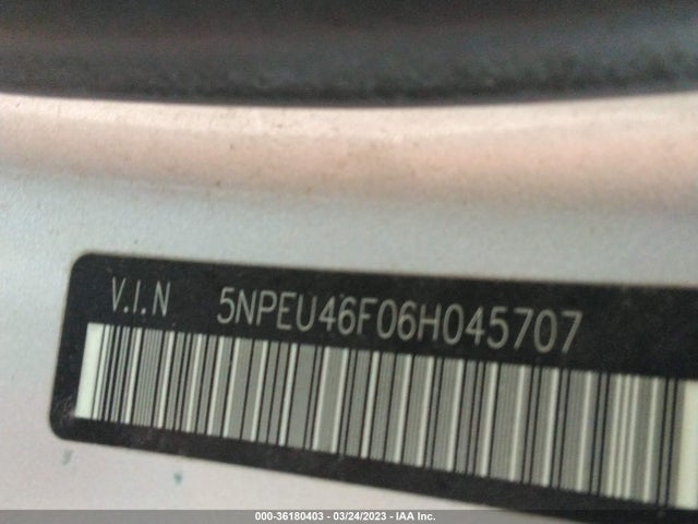 2006 HYUNDAI SONATA GLS/LX VIN: 5NPEU46F06H045707