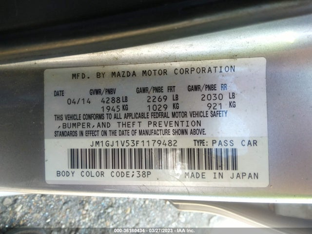 Mazda Mazda6 I Touring 2015 JM1GJ1V53F1179482 Image 11