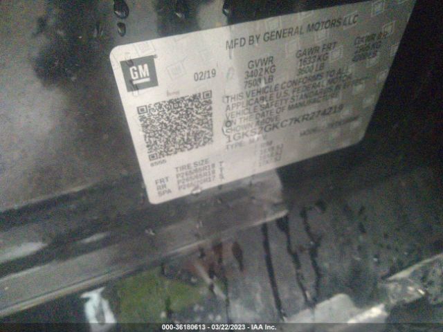 1GKS2GKC7KR274219 GMC Yukon Xl Slt