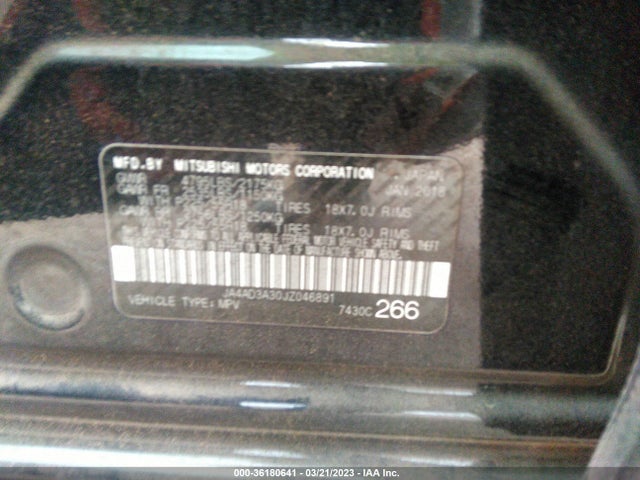 JA4AD3A30JZ046891 Mitsubishi Outlander Se/sel/le
