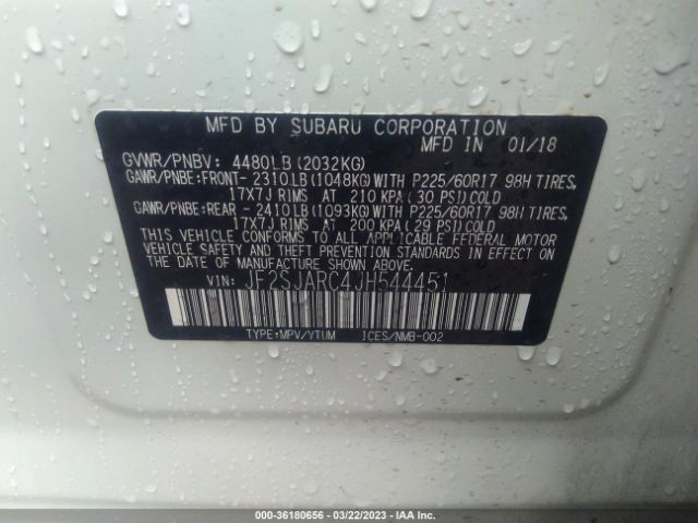 JF2SJARC4JH544451 Subaru Forester Limited