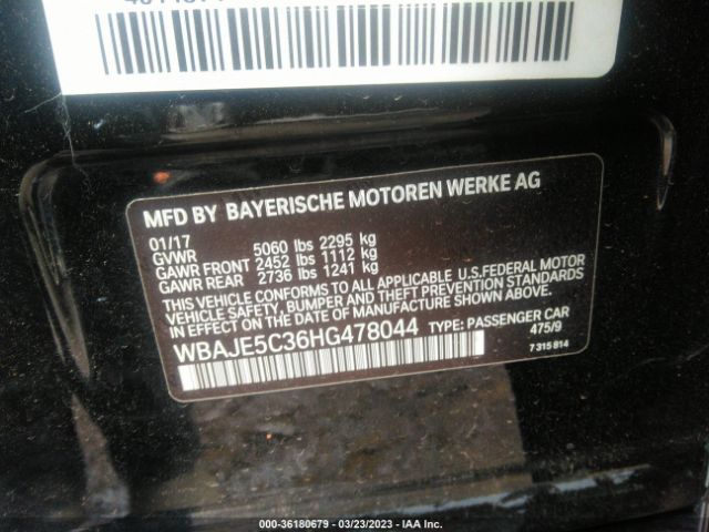 WBAJE5C36HG478044 BMW 5 Series 540i
