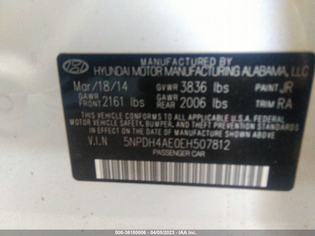 Hyundai ELANTRA SE 2014 5NPDH4AE0EH507812 Image 9