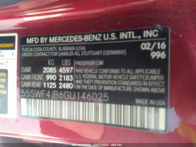 55SWF4JB6GU146025 Mercedes-Benz C-class C 300