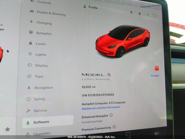 Tesla Model 3 Range Battery 2018 5YJ3E1EA1JF019262 Image 7