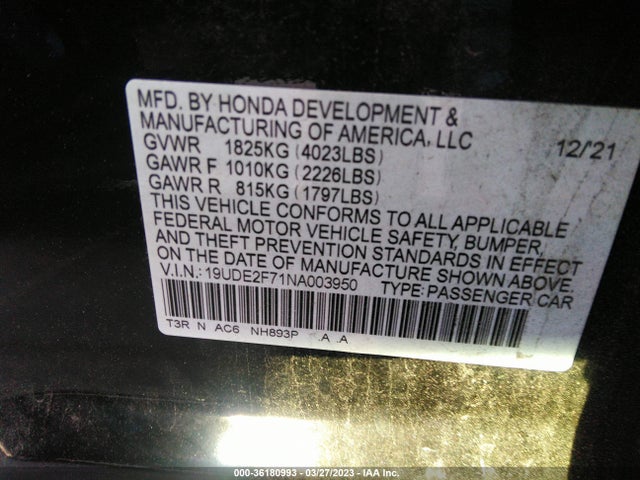19UDE2F71NA003950 Acura Ilx W/premium Package