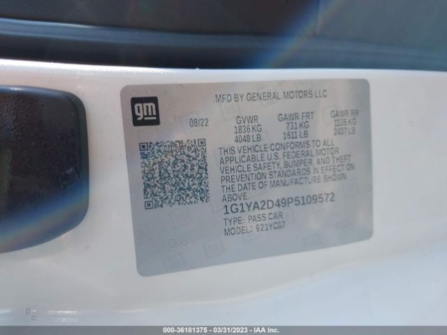 2023 CHEVROLET CORVETTE 1G1YA2D49P5109572 Photo 8