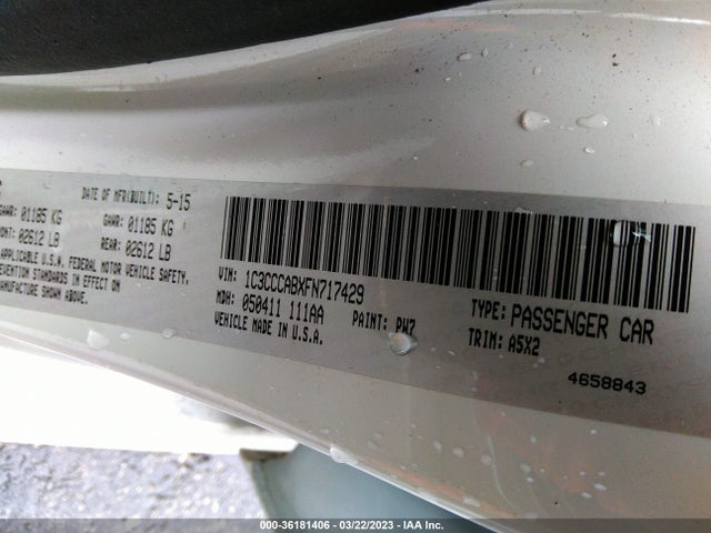1C3CCCABXFN717429 Chrysler 200 Limited