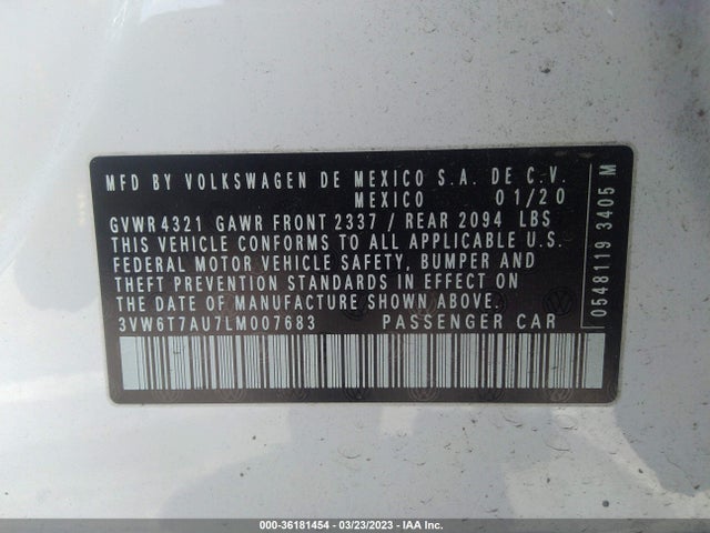 2020 Volkswagen Golf GTI, VIN: 3VW6T7AU7LM007683