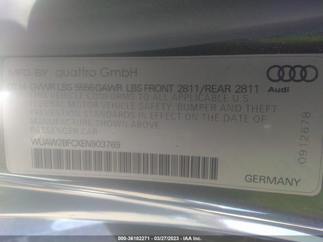 2014 Audi S7, VIN: WUAW2BFCXEN903769