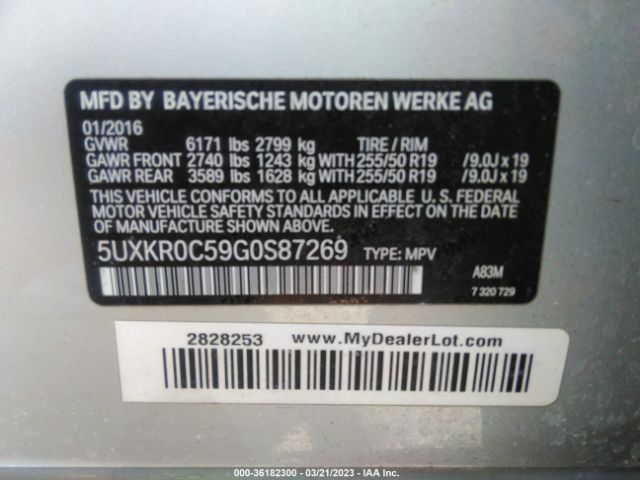 5UXKR0C59G0S87269 BMW X5 Xdrive35i