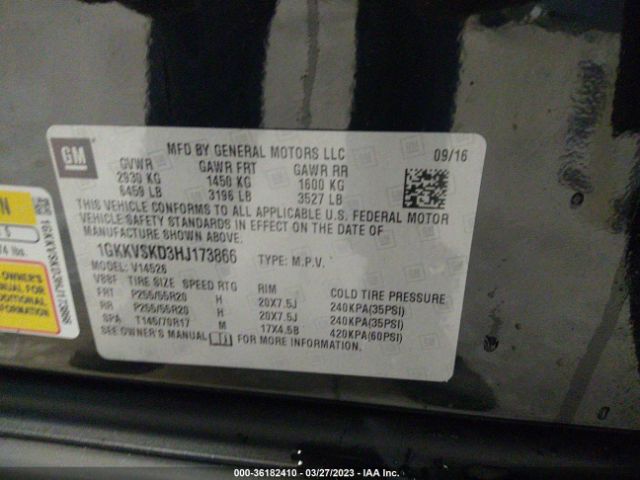 1GKKVSKD3HJ173866 GMC Acadia Limited Limited