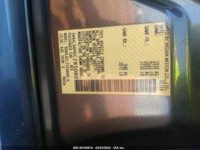 1N4AL3AP4EC285080 Nissan Altima 2.5 S