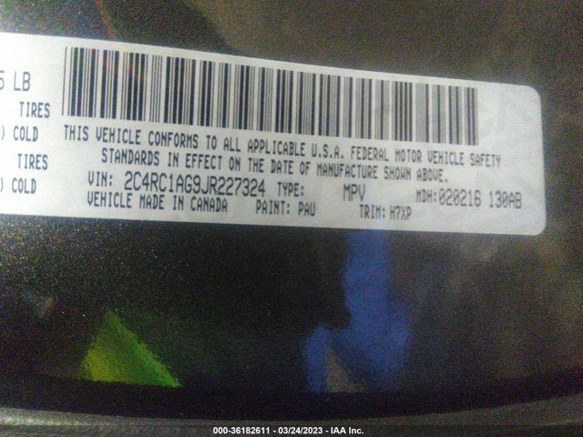 Chrysler PACIFICA L 2018 2C4RC1AG9JR227324 Image 9