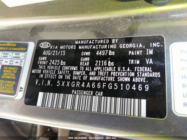 5XXGR4A66FG510469 KIA Optima Sx Turbo