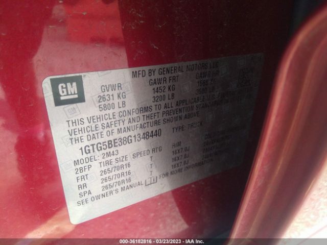 1GTG5BE38G1348440 GMC Canyon 2wd
