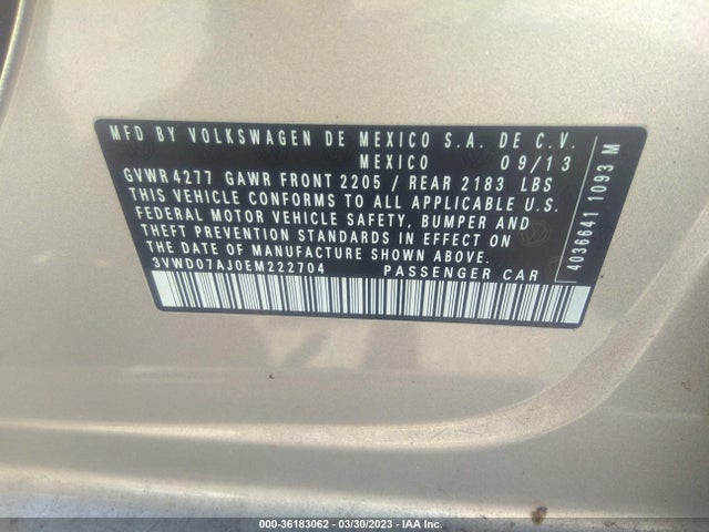 3VWD07AJ0EM222704 Volkswagen Jetta Sedan Se W/connectivity