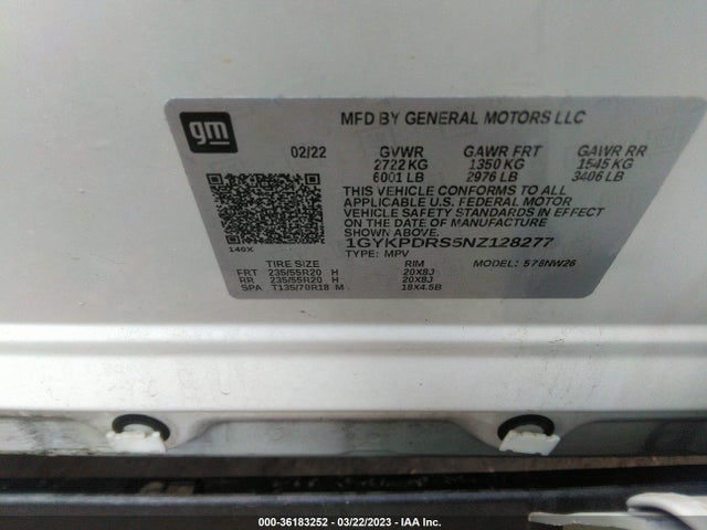 2022 Cadillac XT6, VIN: 1GYKPDRS5NZ128277