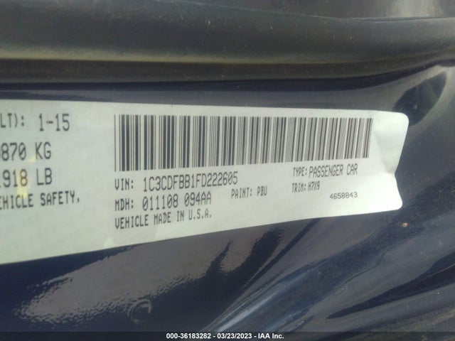 Dodge DART SXT 2015 1C3CDFBB1FD222605 Image 9