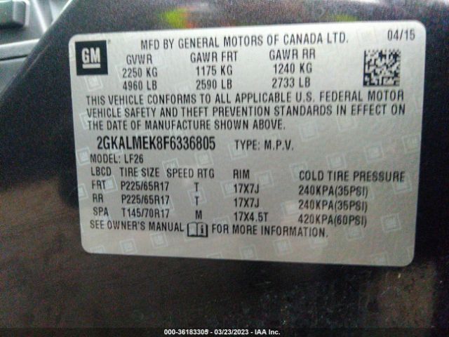 2GKALMEK8F6336805 GMC Terrain Sle