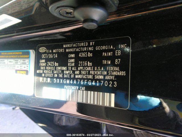 5XXGM4A76FG417023 KIA Optima Lx