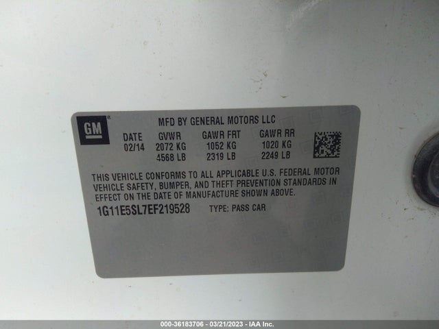 Chevrolet MALIBU LT 2014 1G11E5SL7EF219528 Image 9