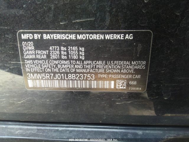 3MW5R7J01L8B23753 BMW 3 Series 330i Xdrive