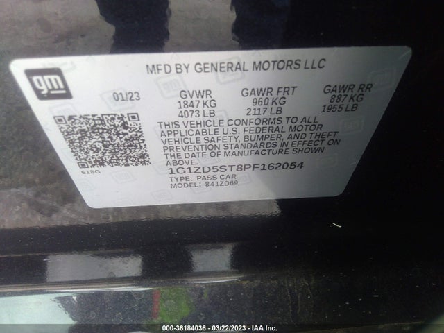 Chevrolet MALIBU LT 2023 1G1ZD5ST8PF162054 Image 9
