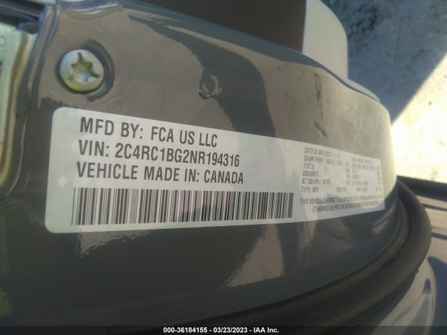 Chrysler Pacifica Touring L 2022 2C4RC1BG2NR194316 Image 9