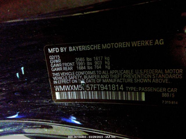 WMWXM5C57FT941814 Mini COOPER HARDTOP