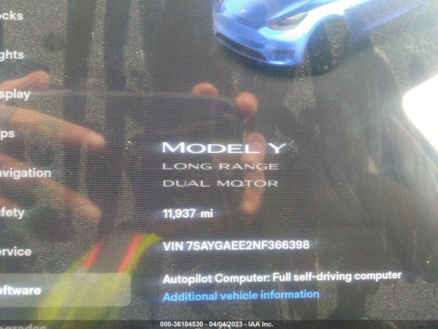 7SAYGAEE2NF366398 Tesla Model Y Long Range