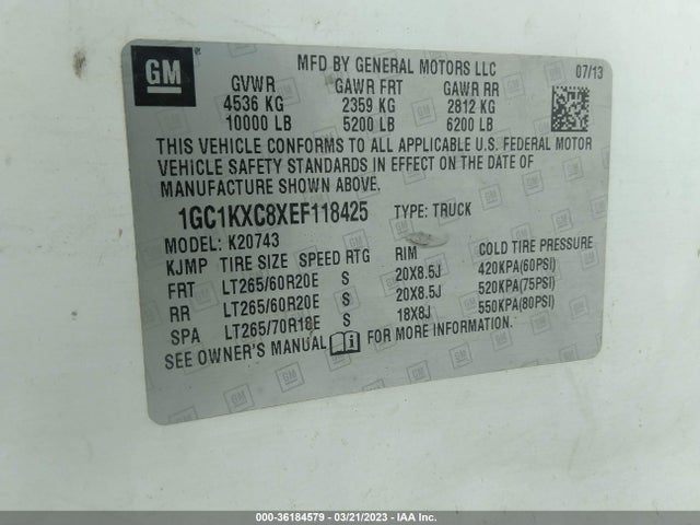 Chevrolet Silverado 2500hd Lt 2014 1GC1KXC8XEF118425 Image 9
