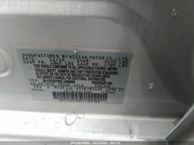 3N1CE2CP0FL400982 Nissan Versa Note S Plus