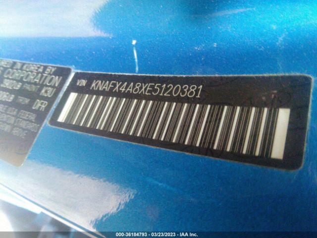 KNAFX4A8XE5120381 KIA FORTE EX