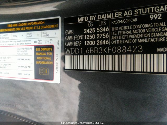 WDD1J6BB3KF088423 Mercedes-Benz E-class Amg E 53
