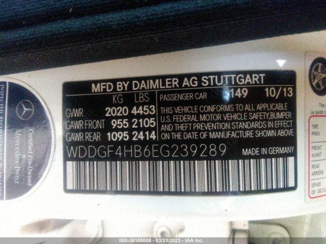WDDGF4HB6EG239289 Mercedes-Benz C-class C 250