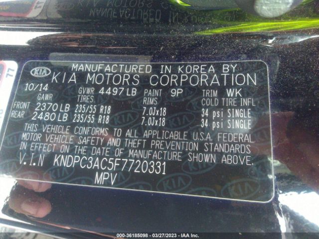 KNDPC3AC5F7720331 KIA Sportage Ex